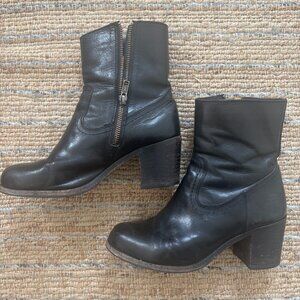 Frye Leather Boots Size 7 Black